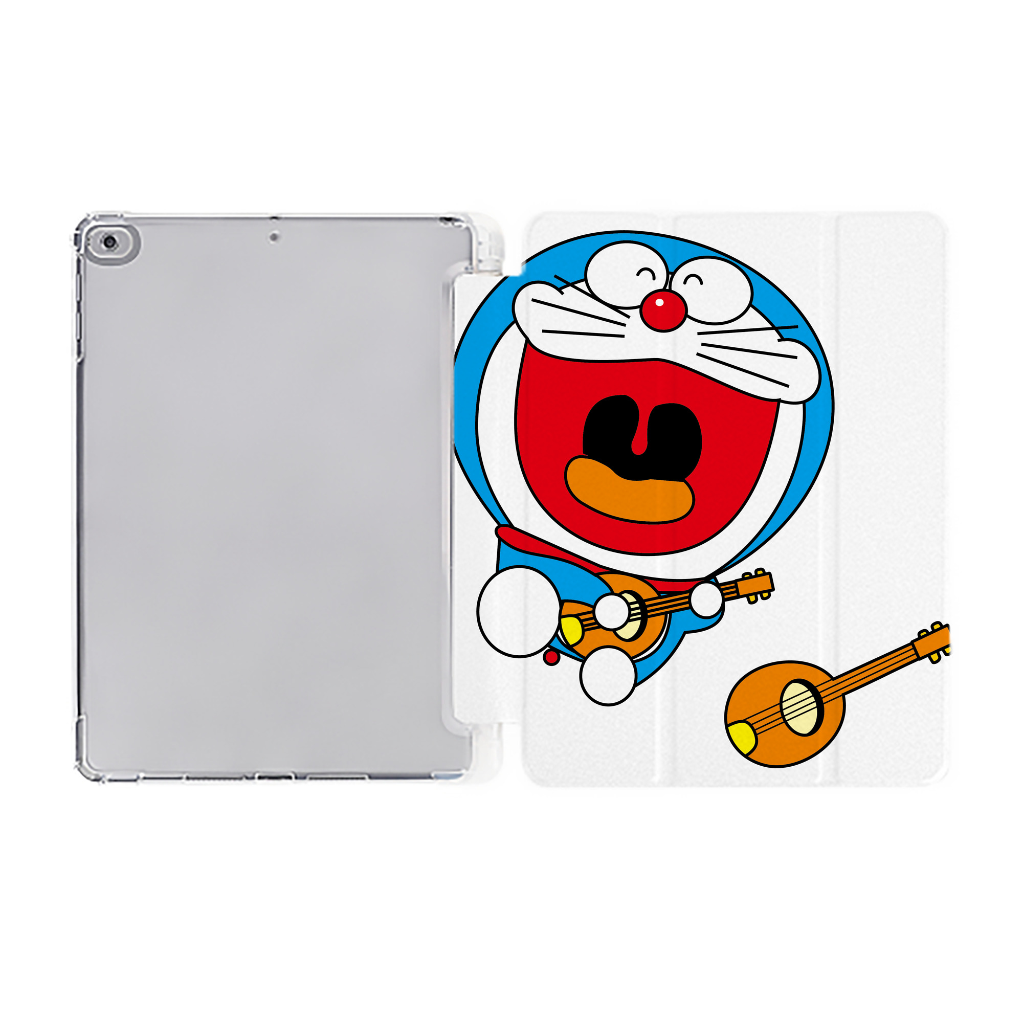 （画像用） ドラえもん Doraemon IPad ケース ペン収納付き 三つ折りスタンド PUレザー×シリコン 対応機種9.5/10.5/10.9インチ